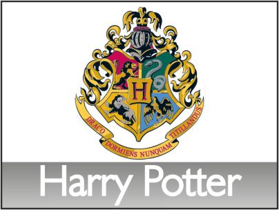 Harry Potter - Hogwarts Logo mit Link zur Kategorie Harry Potter