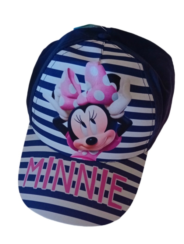 Minnie Mouse Basecap blau-gestreift