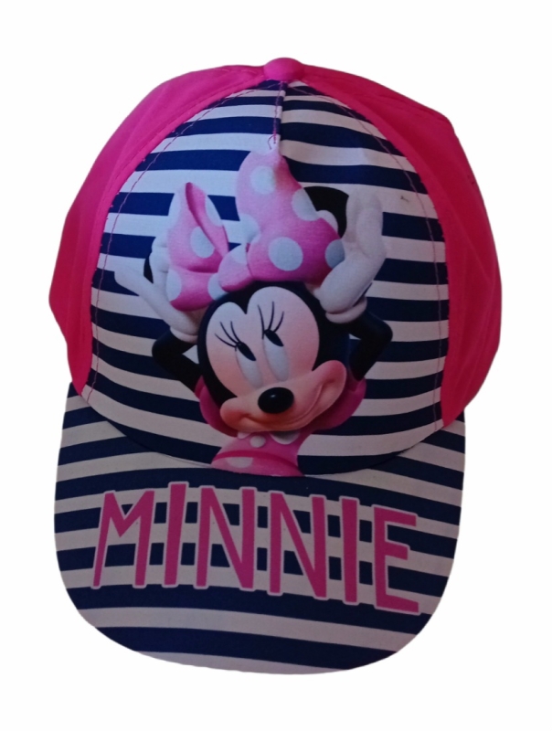 Minnie Mouse Basecap pink-gestreift