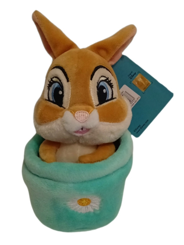 Fräulein Kaninchen Plüschtier im Blumentopf