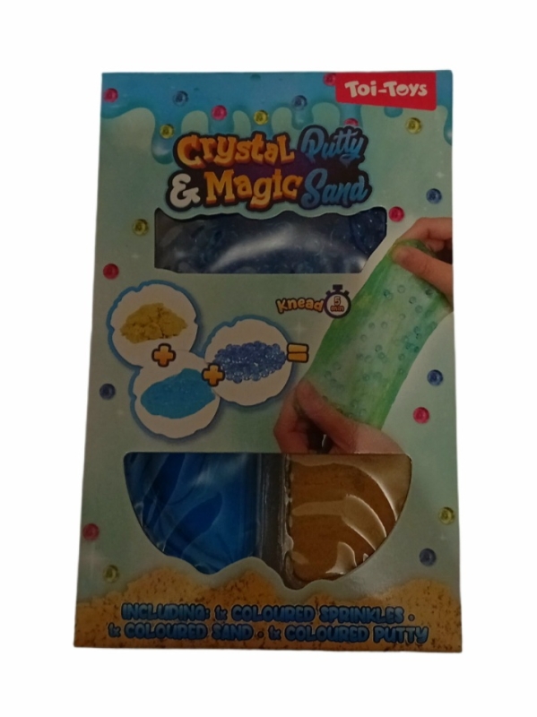 Crystal Putty & Magic Sand blau/gelb
