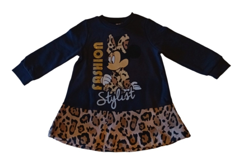 Minnie Mouse Langarmkleid grau/getigert