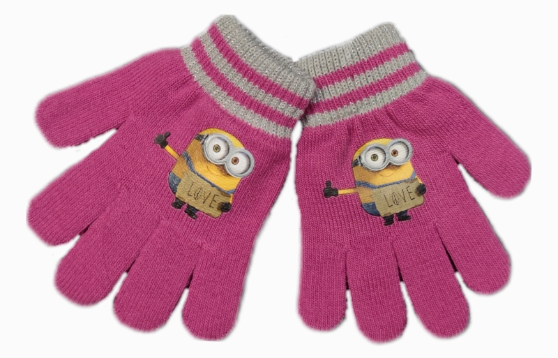 Minions Handschuhe Pink