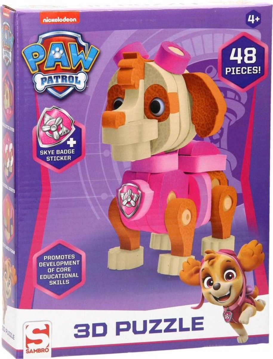 Paw Patrol 3D Puzzle Skye 48 Teile mit Skye Abzeichen Kreativität Kinder Puzzle 
