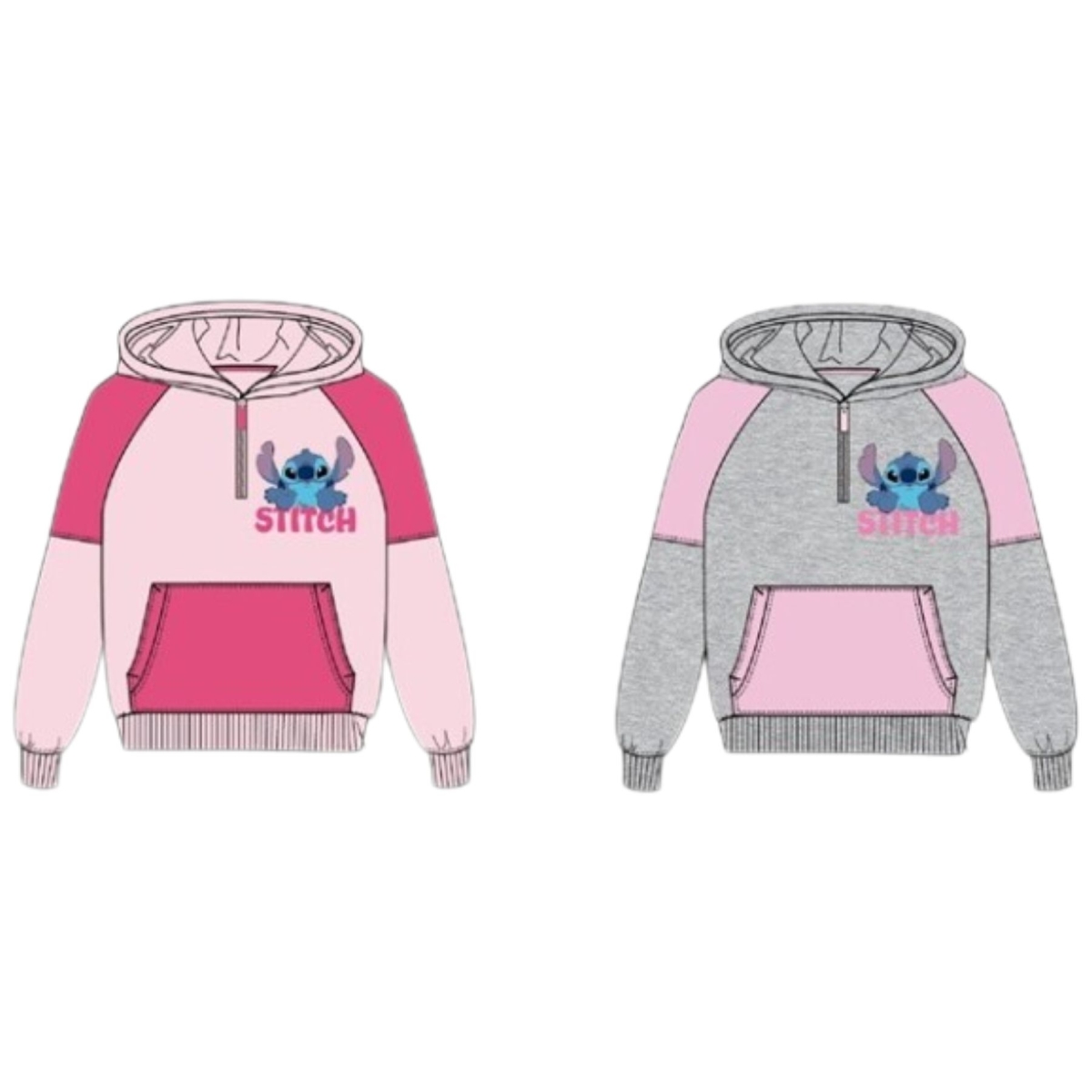 Stitch Sweatshirt grau /rosa