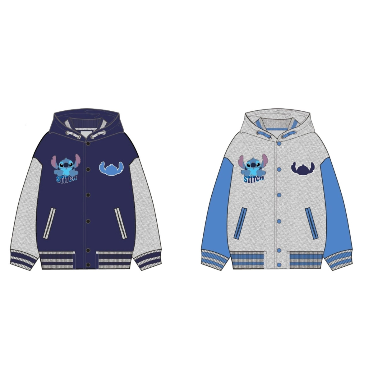 Stitch Sweatjacke grau