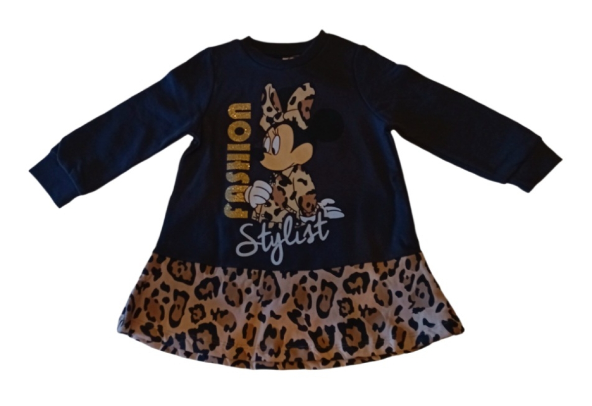 Minnie Mouse Langarmkleid grau/getigert