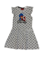 Ladybug Kleid blau weiß